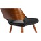 Armen Living Panda Mid-Century Dining Chair in Walnut Finish and Black Faux Leather LCPNSIWABL - alternate 3